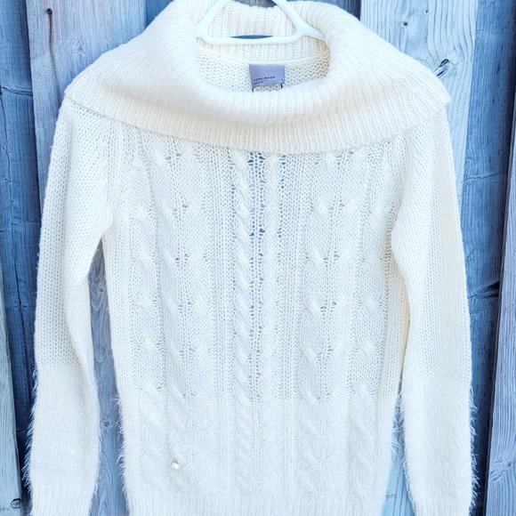 Ladies' Antique White Cowl Neck Sweater (Size S) *NEW with tag* - Picture 1 of 4